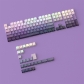 Contour Line Starry Purple 104+29 Keys PBT Doubleshot Side Legends Keycaps Set Cherry Profile for Cherry MX Keyboard